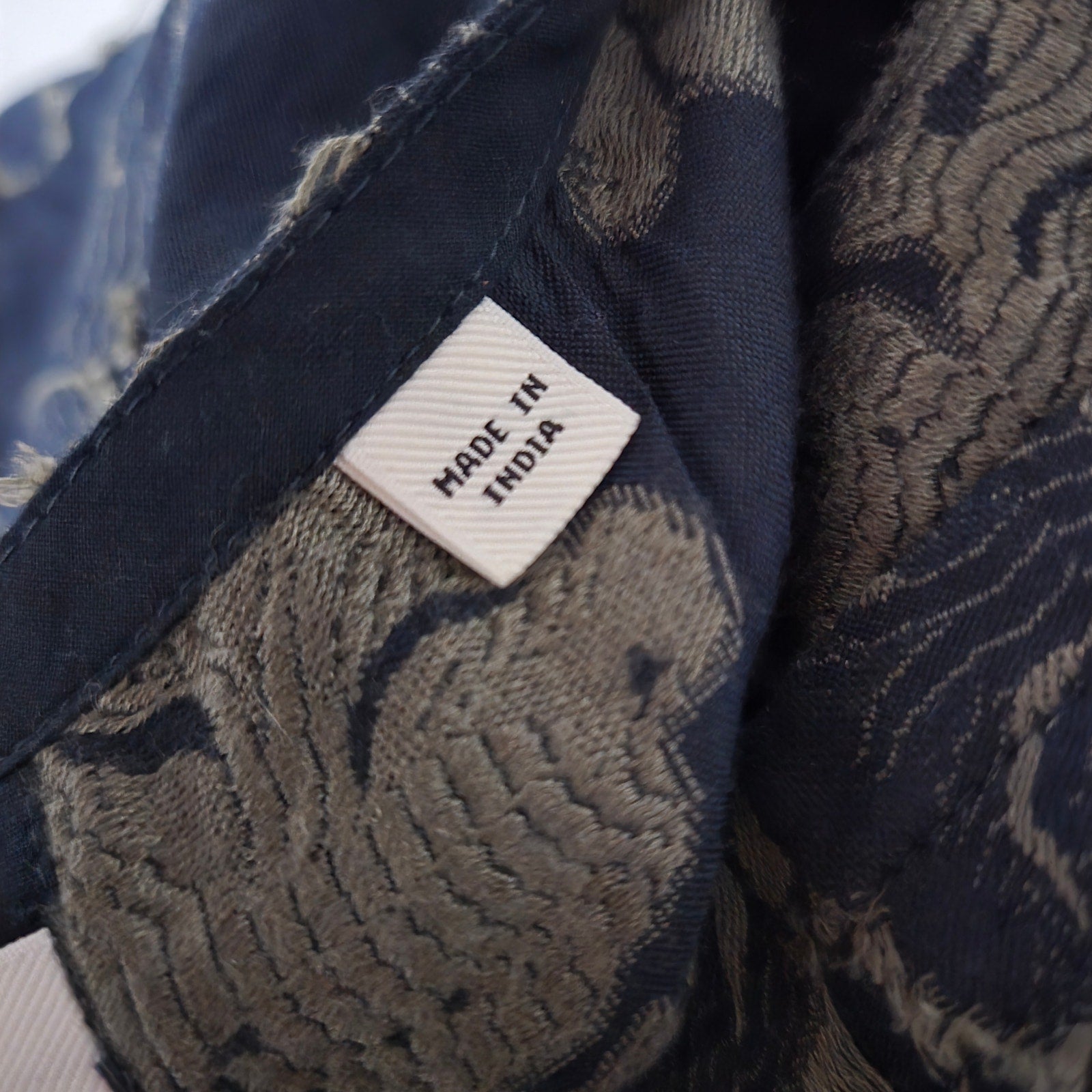 Billy Reid Juniper Jacquard Kaftan Dress Blue Floral Long Oversized Patio Muumuu Caftan Fringe Medium Large M L