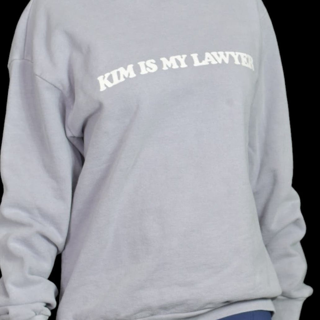 Talentless Kim Is My Lawyer Sweatshirt Purple Pastel Pullover Boxy Cotton Size Medium