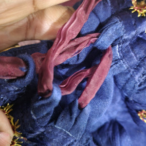 Vintage Fashion Terminal Wrap Pants Purple Tie Dye Blue Tulip Harem Hammer Genie One Size