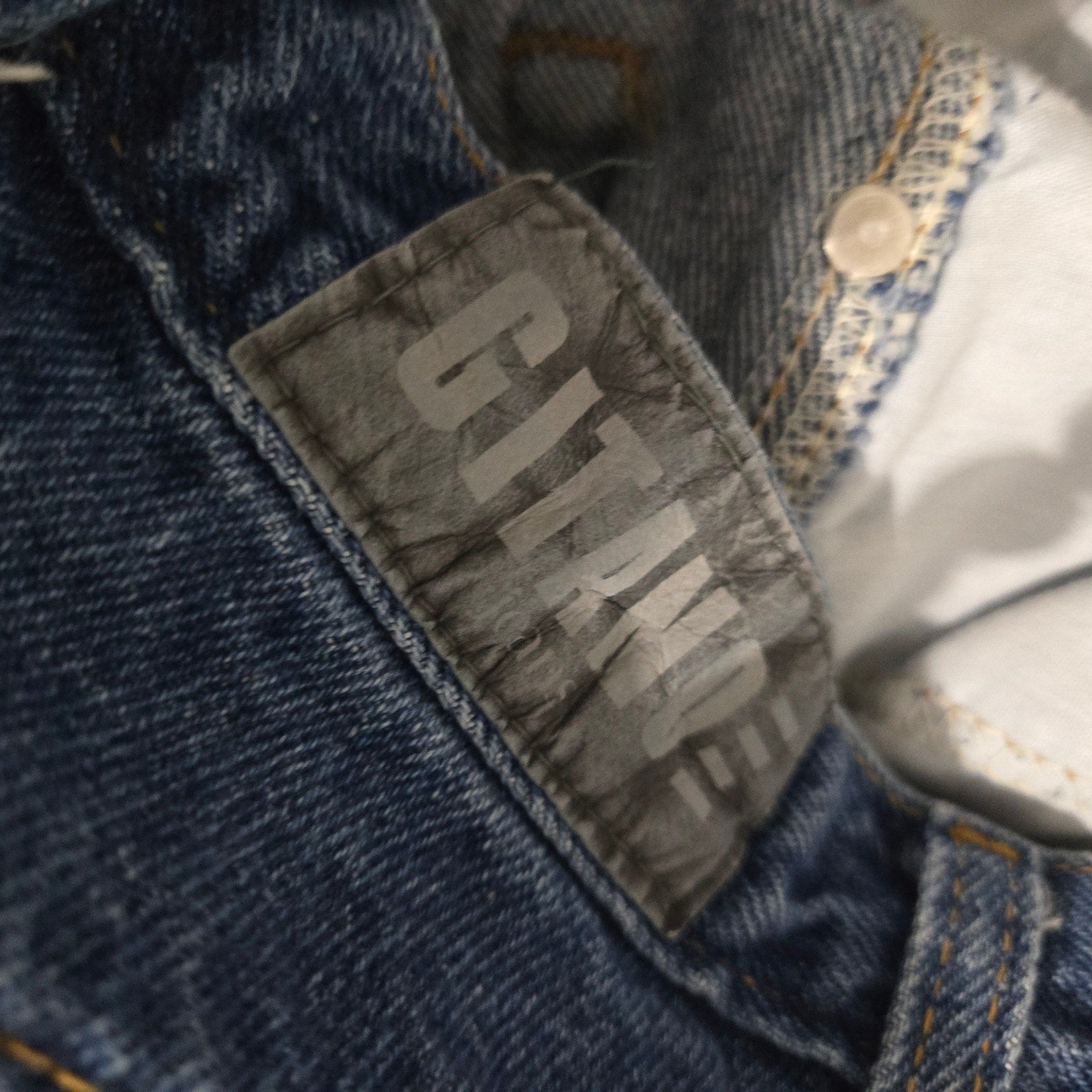 Vintage Gitano Zipper Jeans High Waist Mom Baggy Relaxed Tapered 90s Medium Wash Cotton Denim Rigid 27