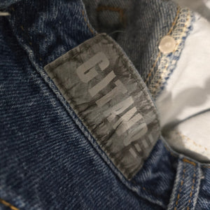 Vintage Gitano Zipper Jeans High Waist Mom Baggy Relaxed Tapered 90s Medium Wash Cotton Denim Rigid 27