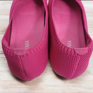 Vivaia Aria 5 Flats Pink Pitaya Pointed Toe Ballet Knit Slip On Shoe Washable 38