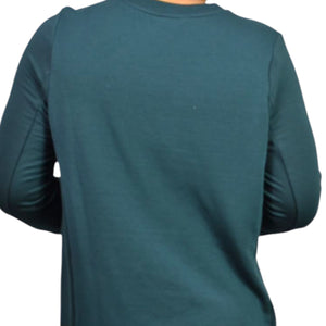 Athleta Coaster Luxe Sweatshirt Dress Green Pockets Pullover Tencel Jersey Medium