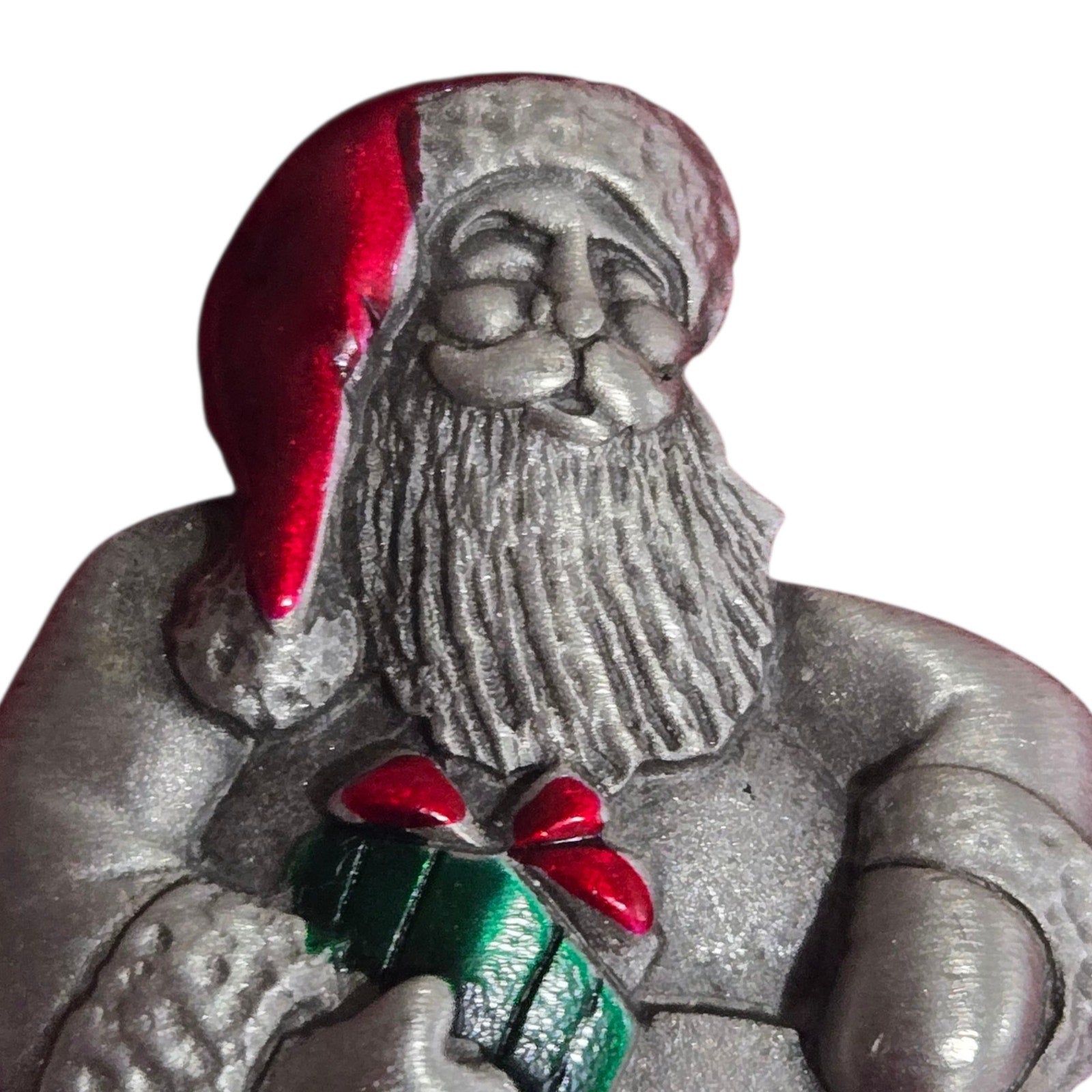 Spooniques Christmas Brooch Pin Santa Good Bad Spinner Enamel Holiday Festive Novelty Quirky