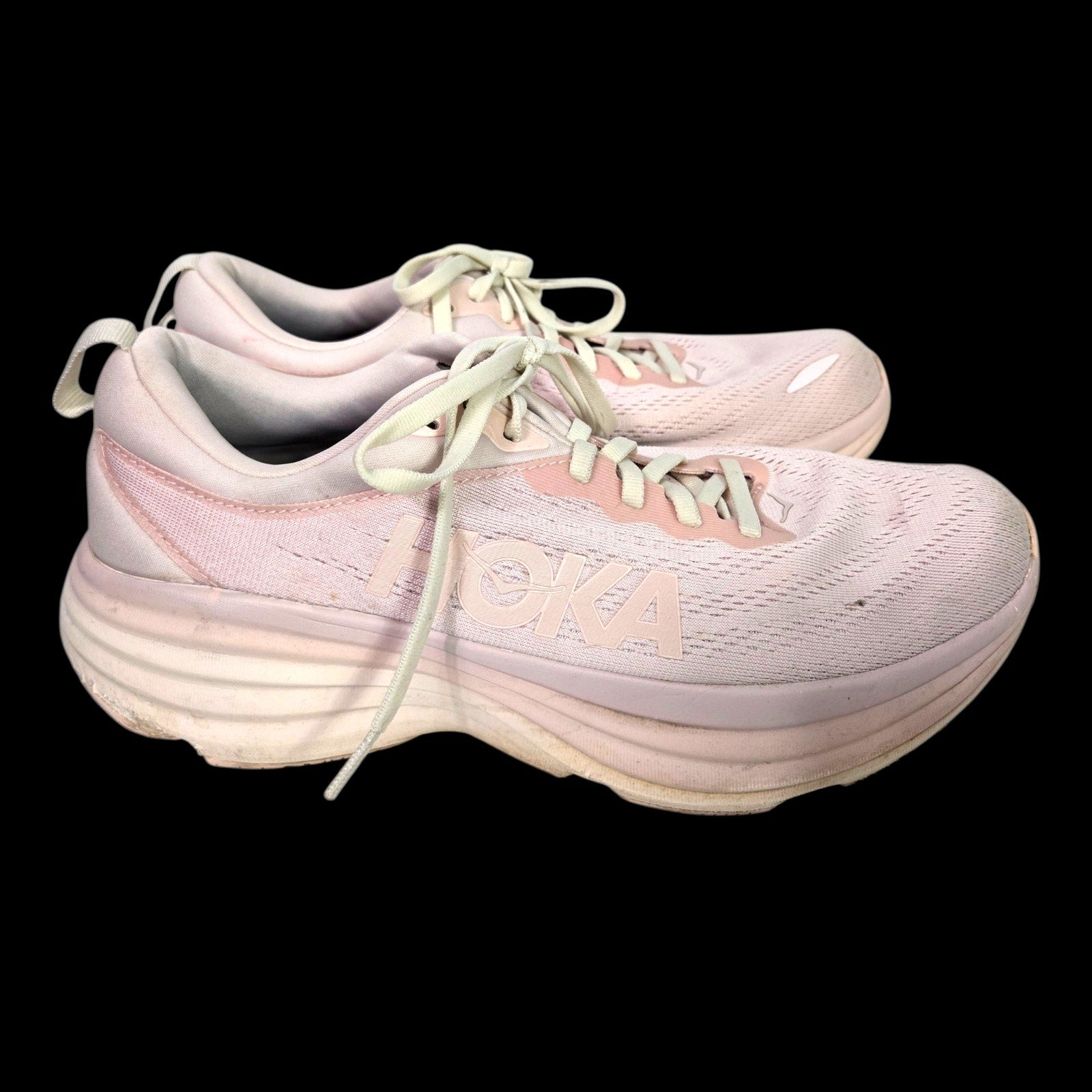 Hoka Bondi 8 Pink Road Running Sneaker Shoes Rocker Fitness Run Comfort Low Top 10