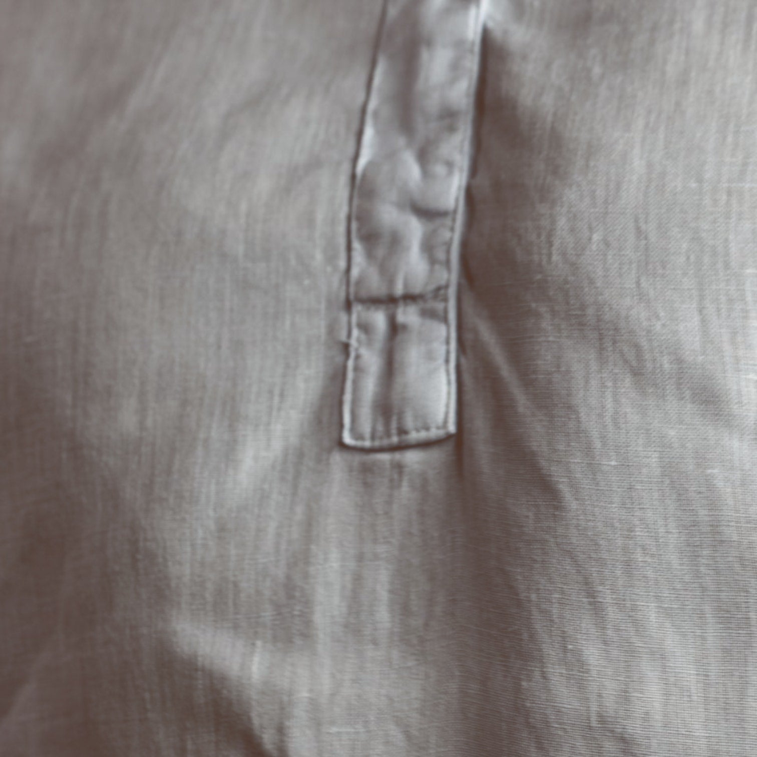 Match Point Linen Tunic Light Blue Collared V Neck Long Sleeve Popover Shirt XL