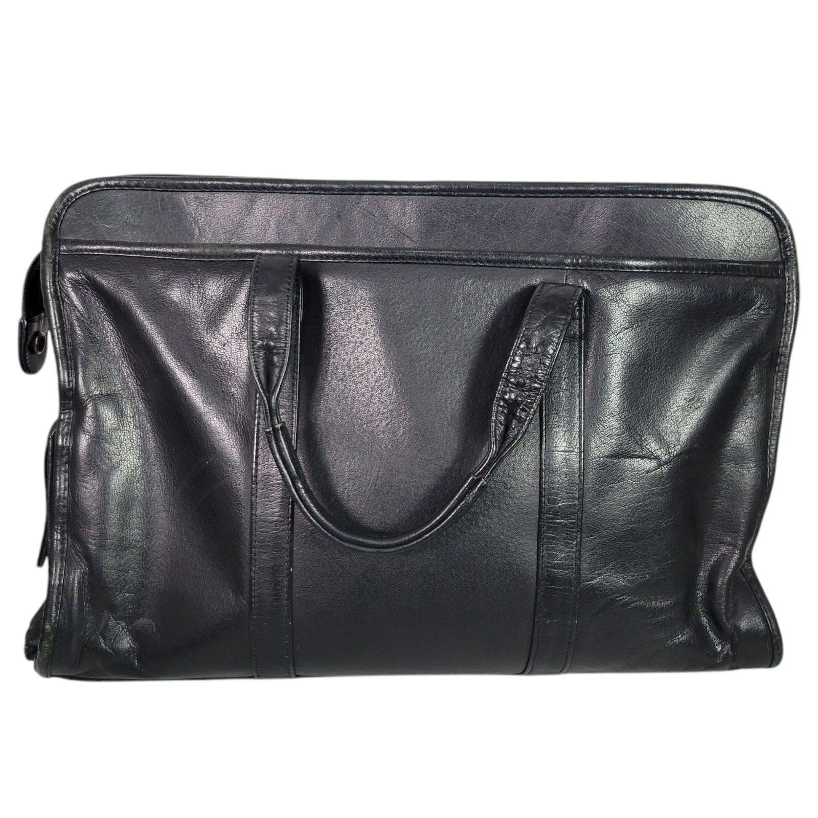 Vintage Wilsons Leather Briefcase Black Bag Laptop Commuter Documents Messenger