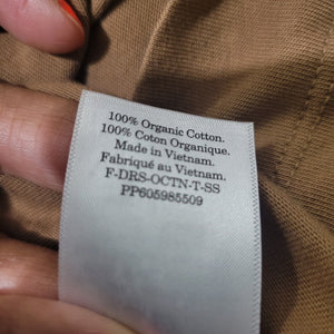 Everlane Cotton T Shirt Dress Tan Khaki Organic Crew Tee Short Sleeve Mini Classic Relaxed Small
