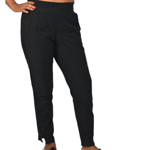 Athleta Brooklyn Ankle Pants Black Tapered Mid Rise Stretch Pockets Casual Pull On 4