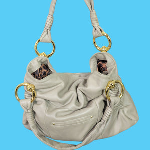 B Makowsky Ripley Leather Shoulder Bag Ruched Fold Over Flap Purse Slouchy Classic Everyday