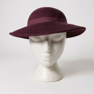 Vintage Geiger Wool Felt Fedora Hat Purple Plum Mauve Austria Elegant European XS Small