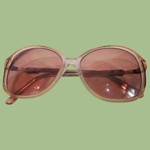 Zimco Tanya Translucent Frames Brown Vintage Glasses Plastic Round Tinted 80s 140mm