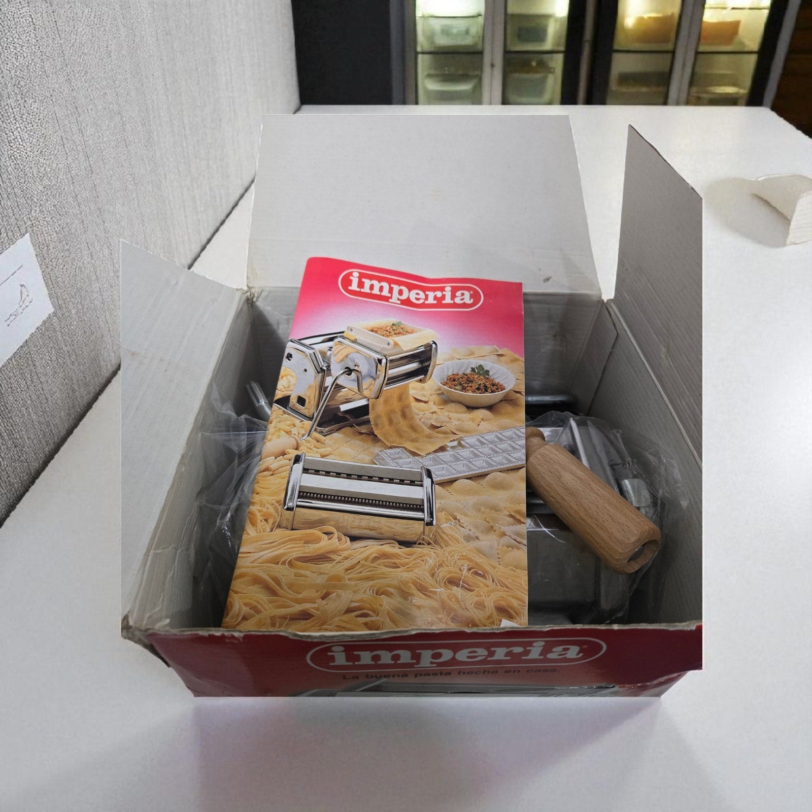 Imperia Tipo Lusso SP 150 Manual Pasta Maker Machine Made in Italy Heavy Duty Duplex Cutter Chrome