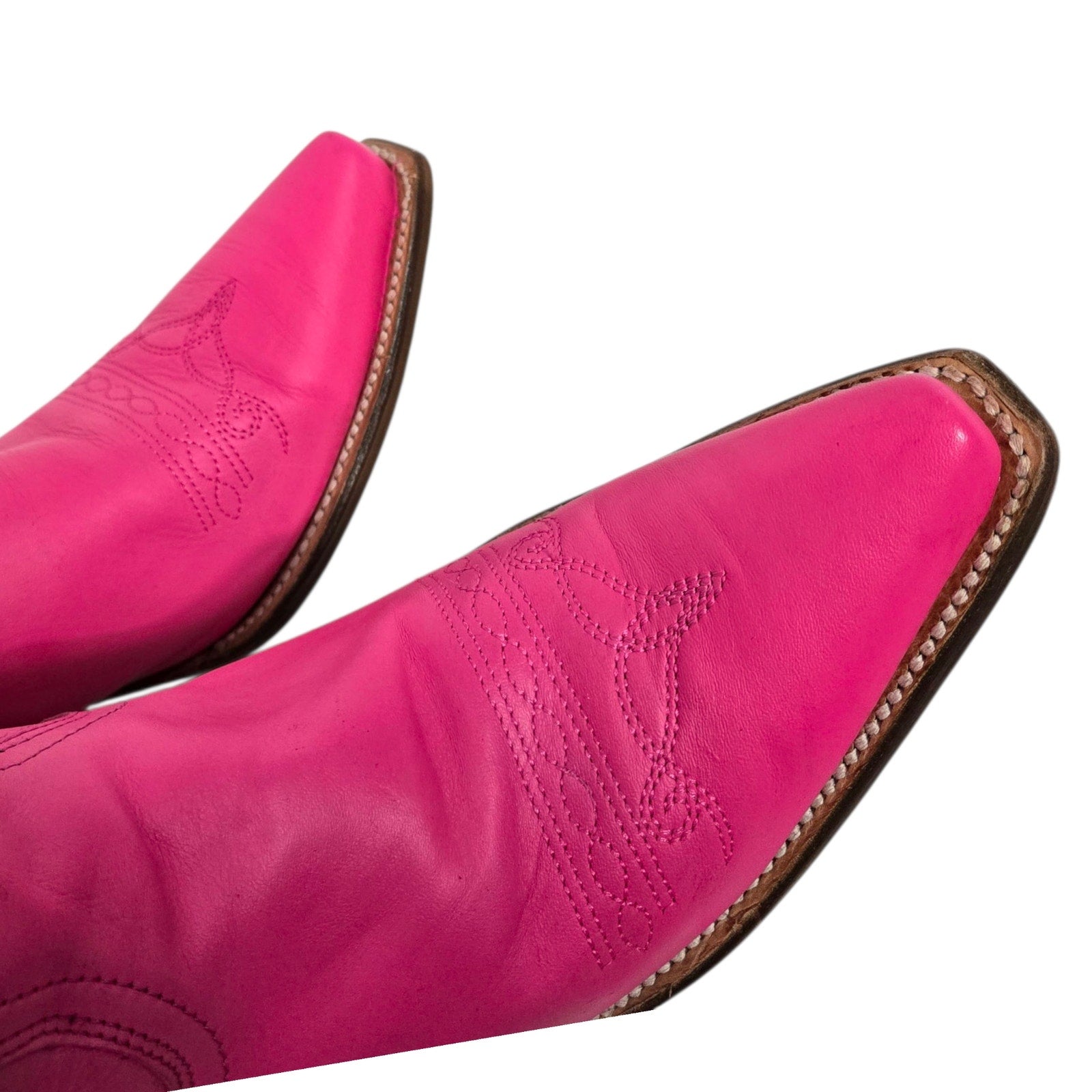 Corral Western Boots Pink Fuchsia Snip Toe Cowboy Cowgirl Tall Leather Neon Embroidery 8