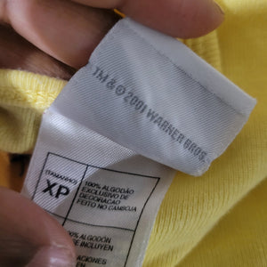 Warner Bros Y2K Tweety Dress Yellow Cotton Jersey Knit Side Slits Retro Mini Tank Graphic 2000s XS