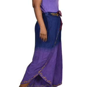 Vintage Fashion Terminal Wrap Pants Purple Tie Dye Blue Tulip Harem Hammer Genie One Size