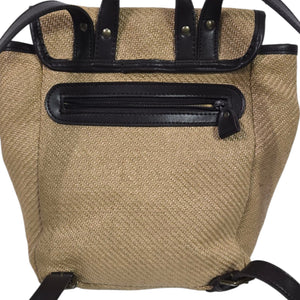 Gap Vintage Backpack Bag Tan Beige Straw Raffia Pockets 90s Y2K Rucksack Adjustable Retro Soft
