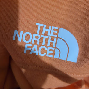 North Face Tech Dress Orange Sweatshirt Pastel Mini Pockets Hiking Pullover Cotton Jersey Small