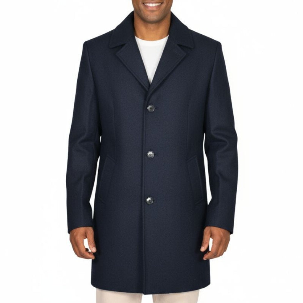 Doctor Who Twelfth Peter Capaldi Blue Navy Dress Coat Notch Lapel Topcoat Wool Overcoat Mens Small Medium