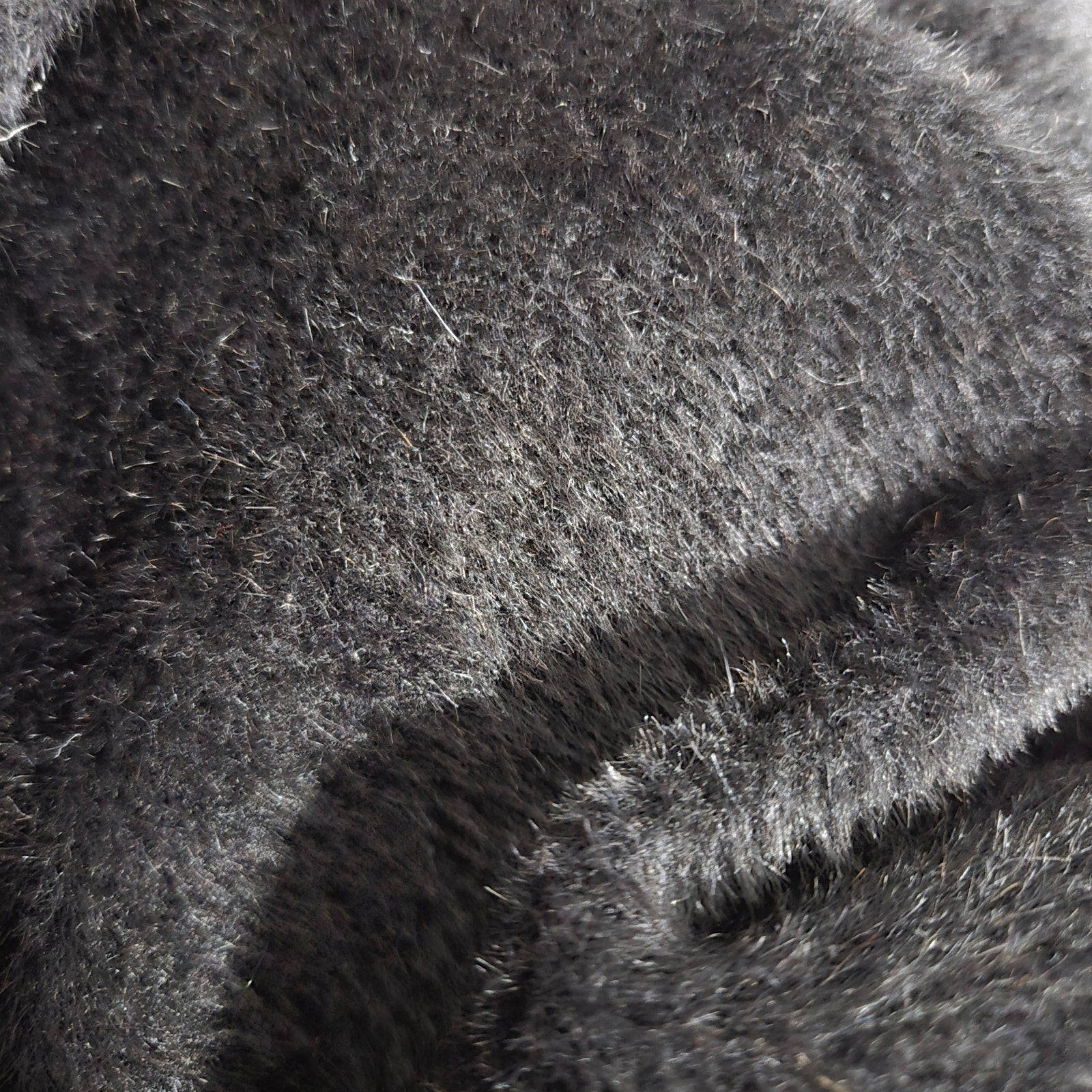 Cinzia Rocca Llama Faux Fur Coat Black Long Maxi Coat Side Slits Luxury Piacenza Wool Blend 2