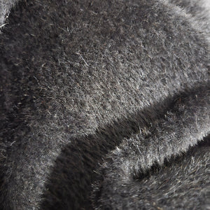 Cinzia Rocca Llama Faux Fur Coat Black Long Maxi Coat Side Slits Luxury Piacenza Wool Blend 2
