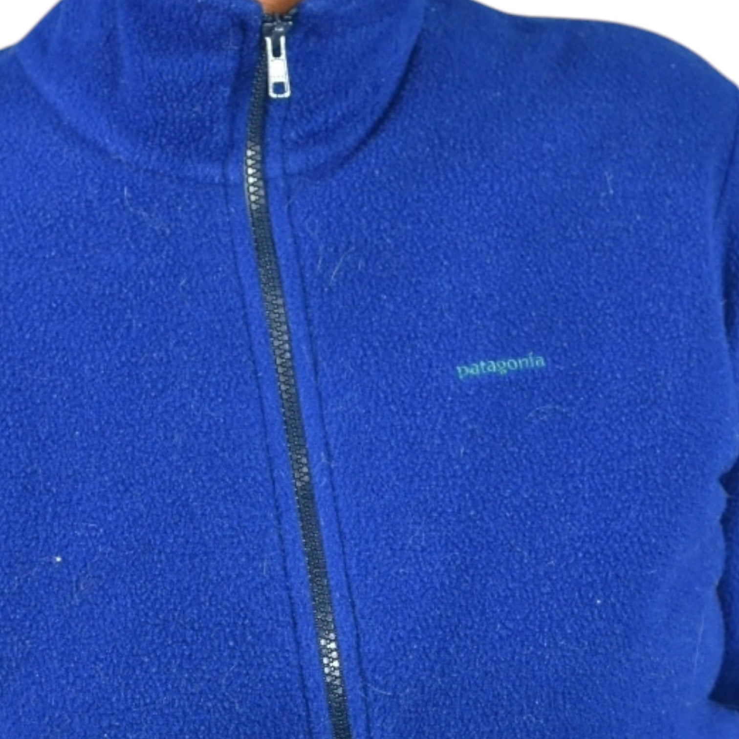 Vintage Patagonia Capilene Fleece Jacket Blue Expedition Weight Full Zip Style 43470 Size Small