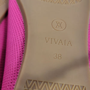 Vivaia Aria 5 Flats Pink Pitaya Pointed Toe Ballet Knit Slip On Shoe Washable 38