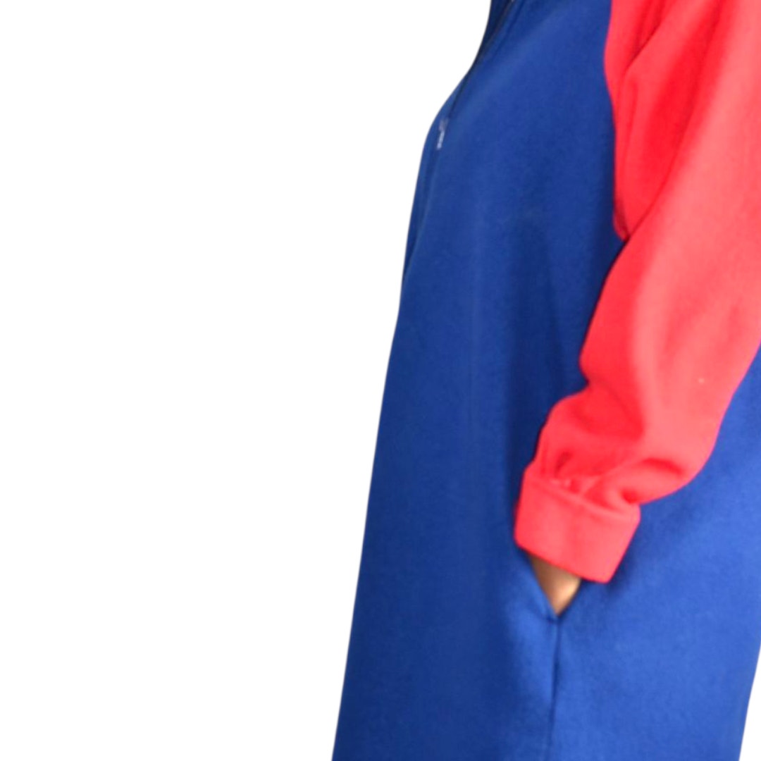 Herbcraft Vintage Lounger Robe Fleece Pile Fuzzy Housecoat Muumuu Blue Lounge Large