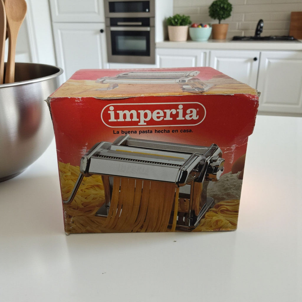 Imperia Tipo Lusso SP 150 Manual Pasta Maker Machine Made in Italy Heavy Duty Duplex Cutter Chrome