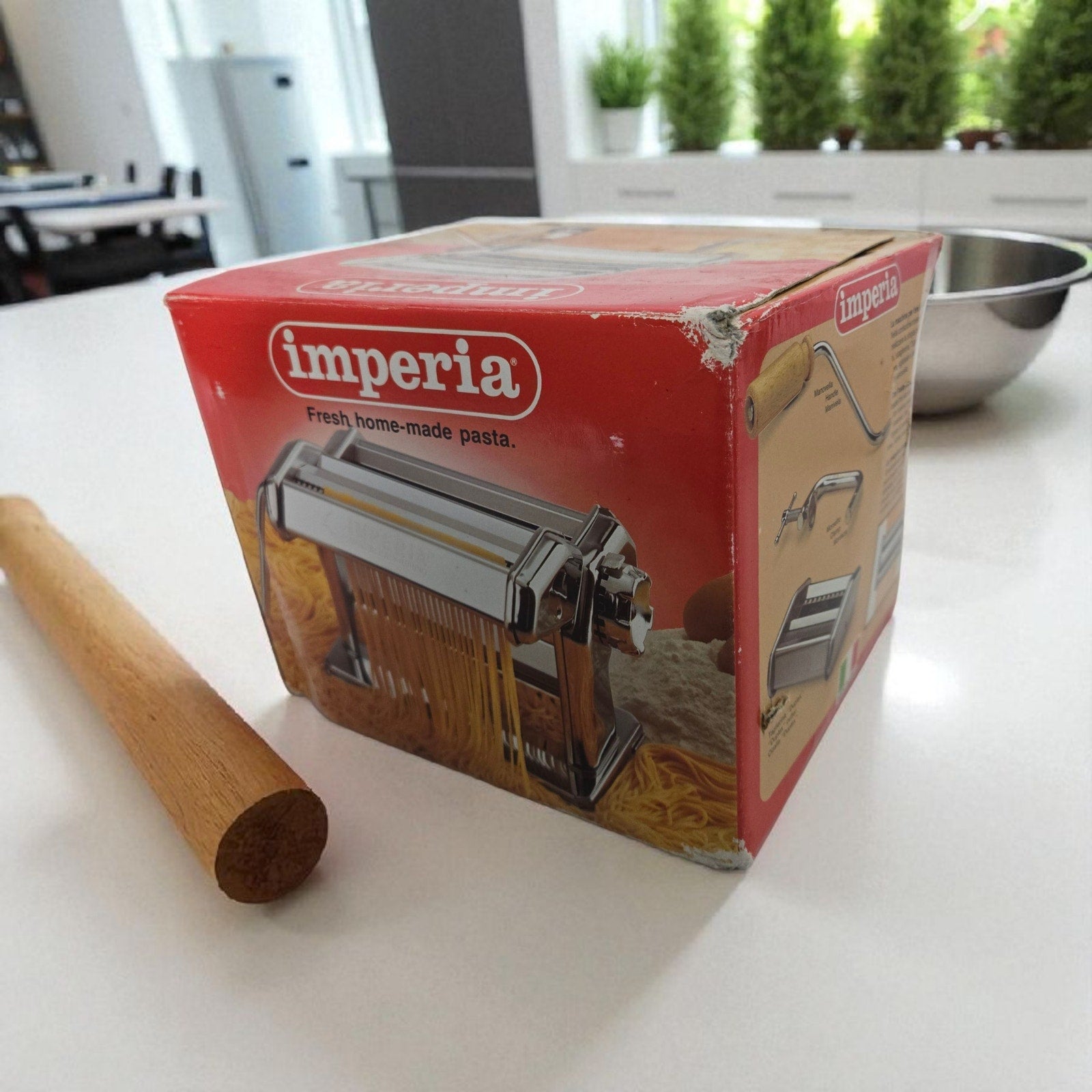 Imperia Tipo Lusso SP 150 Manual Pasta Maker Machine Made in Italy Heavy Duty Duplex Cutter Chrome