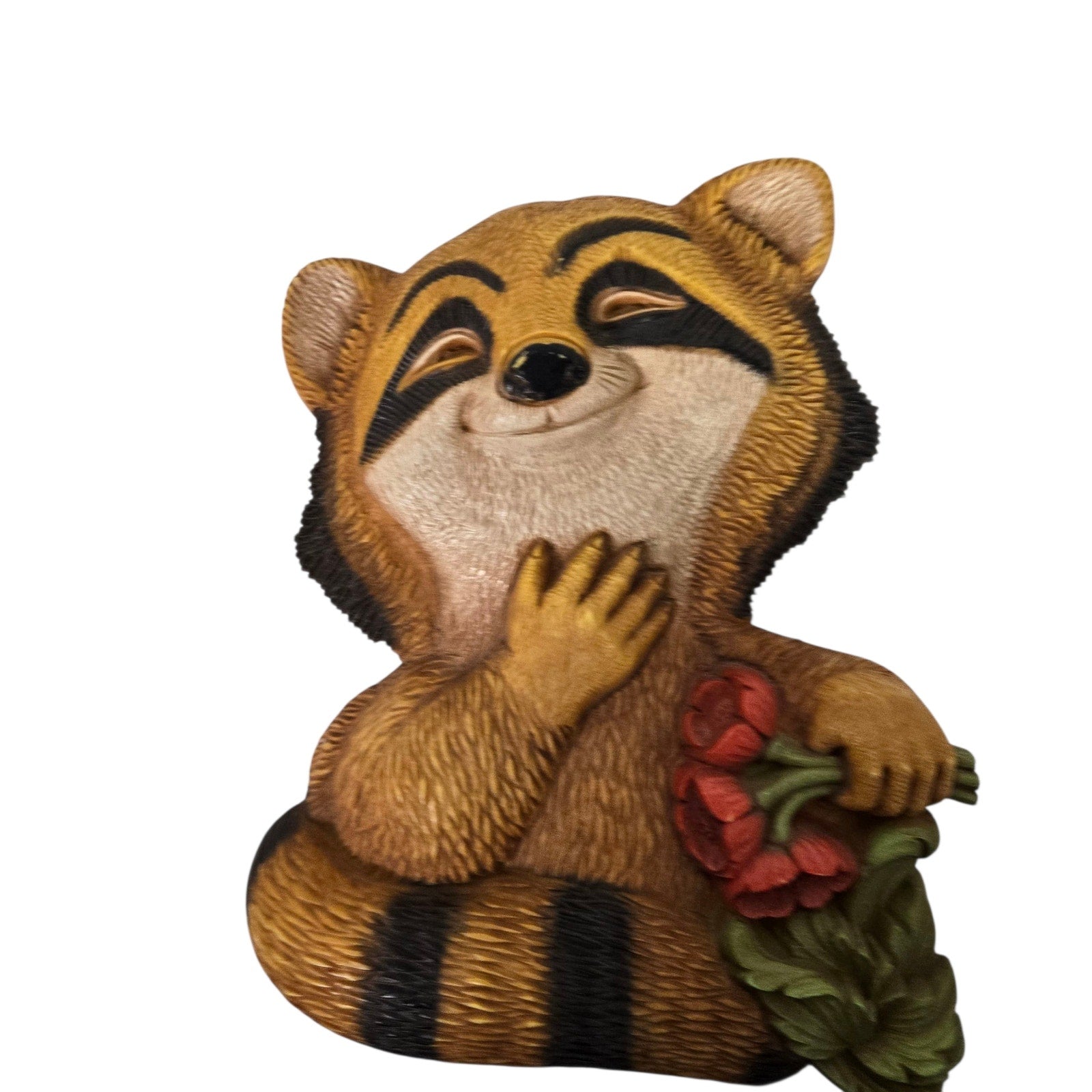 Vintage Raccoon Wall Art Hanging 70s Trash Panda Woodland Whimsical Nostalgia HOMCO Syroco 70s