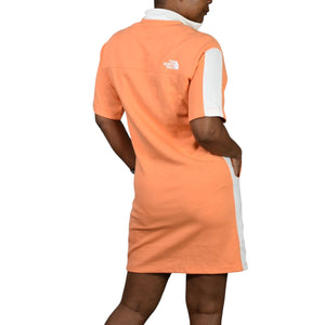 North Face Tech Dress Orange Sweatshirt Pastel Mini Pockets Hiking Pullover Cotton Jersey Small