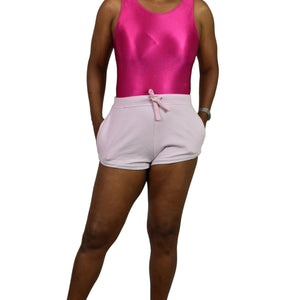 Free People Wear The Wind Blows Shorts Pink FP Movement Lounge Knit Drawstring Pockets Small