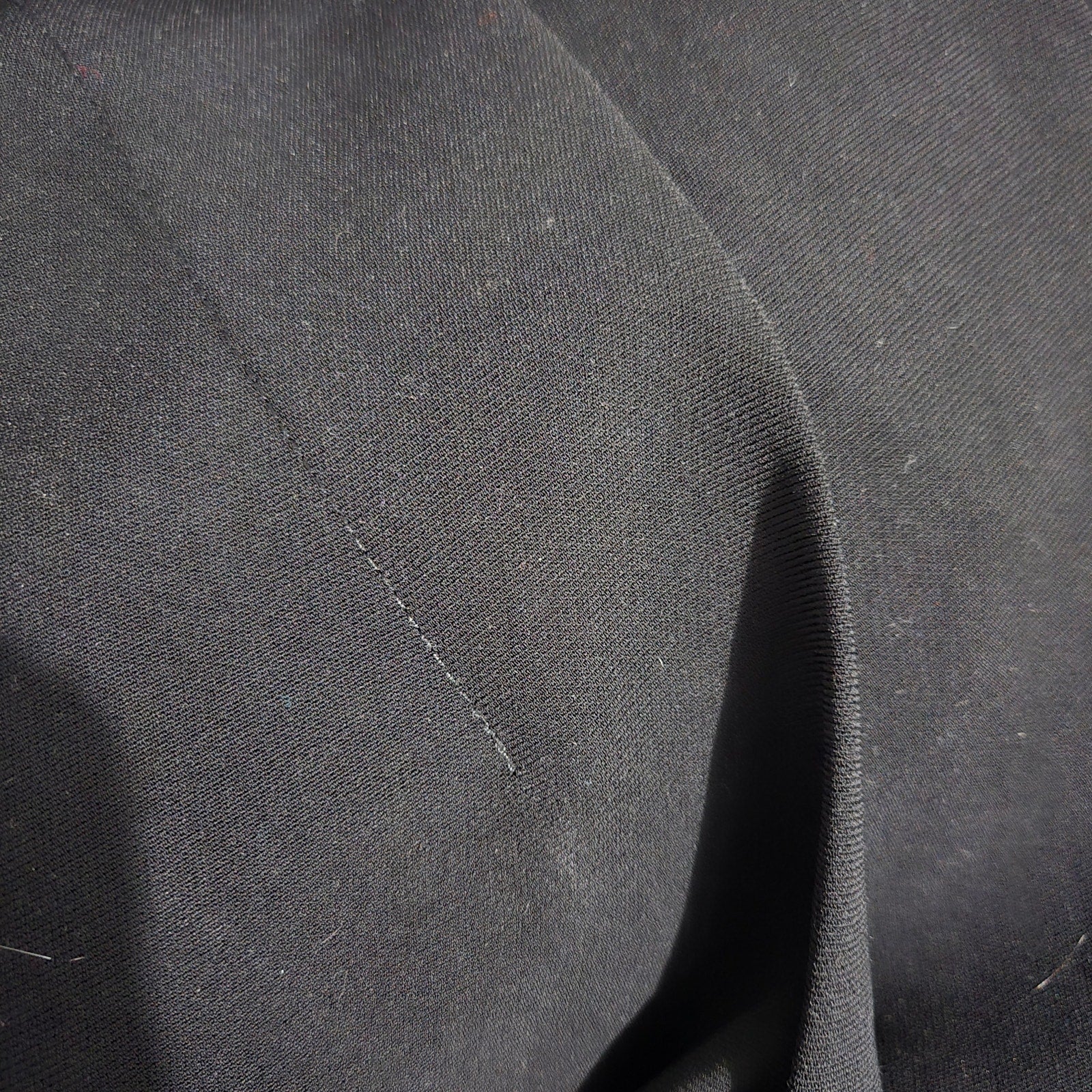 Tout a Coup Pleat Crop Trouser Pants Black High Waist Crepe Dress Evening Business Casual Tapered XS