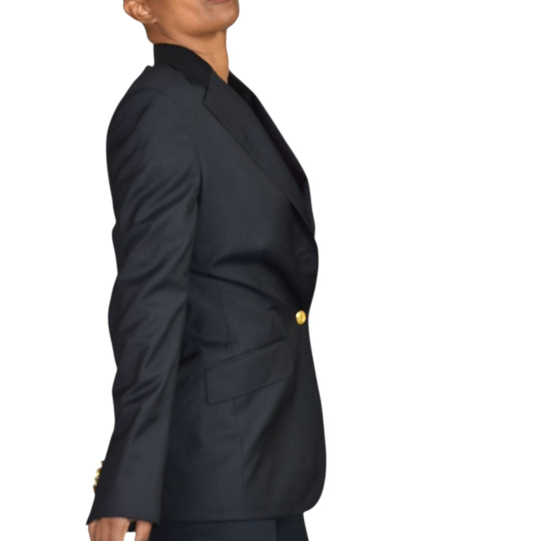 Brooks Brothers Loro Piana Wool Blazer Blue Navy Zelander Dream Wool Italy Gold Buttons 8