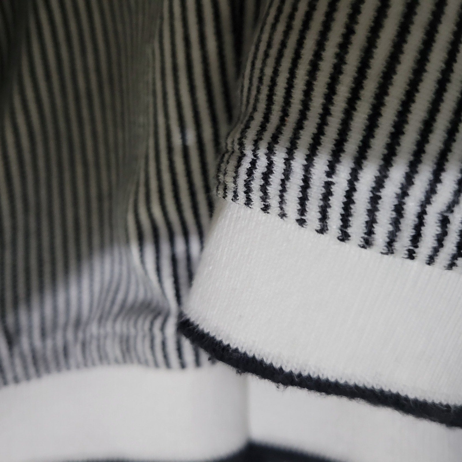 Vintage Lyse Spenard Weekend Pants Black Stripe Knit Drawstring Pull On Stretch Lagenlook Large