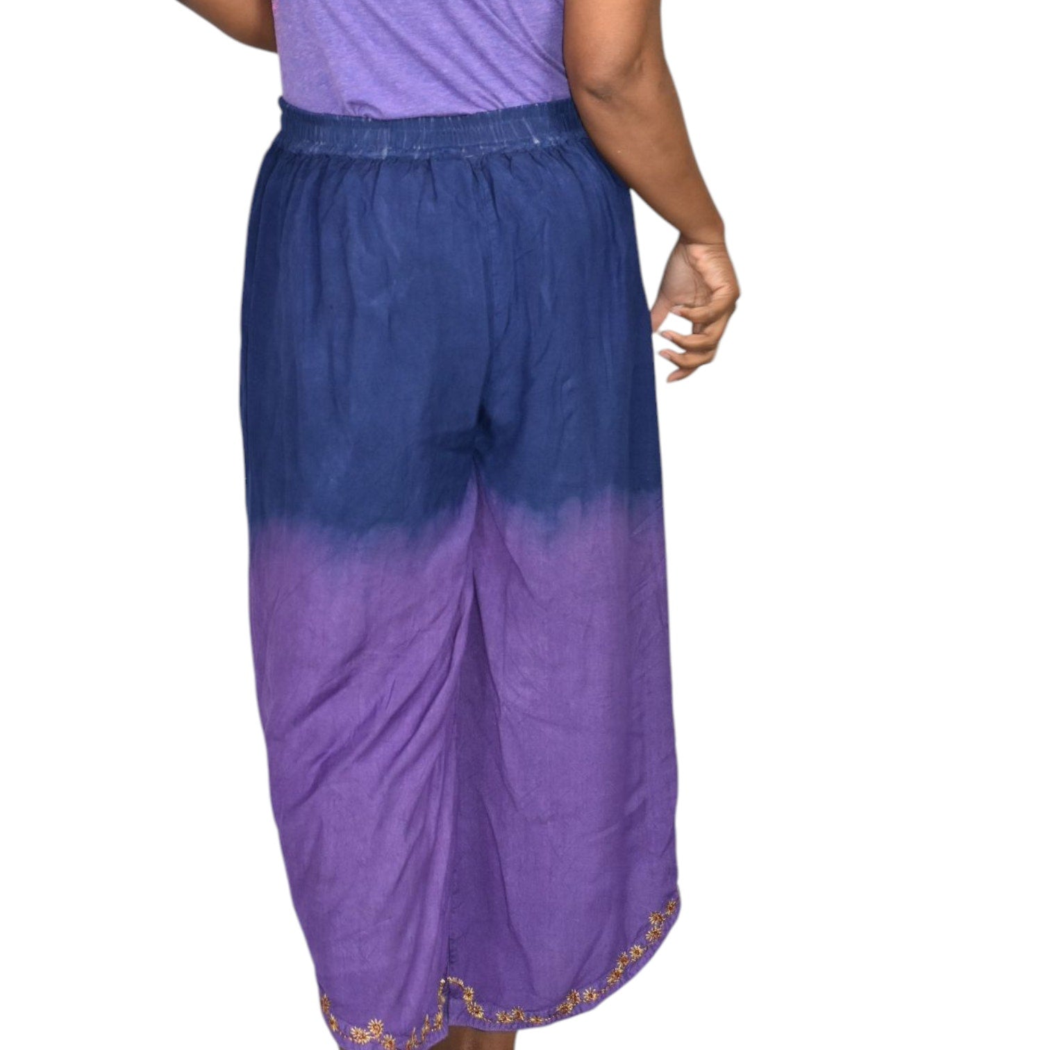 Vintage Fashion Terminal Wrap Pants Purple Tie Dye Blue Tulip Harem Hammer Genie One Size
