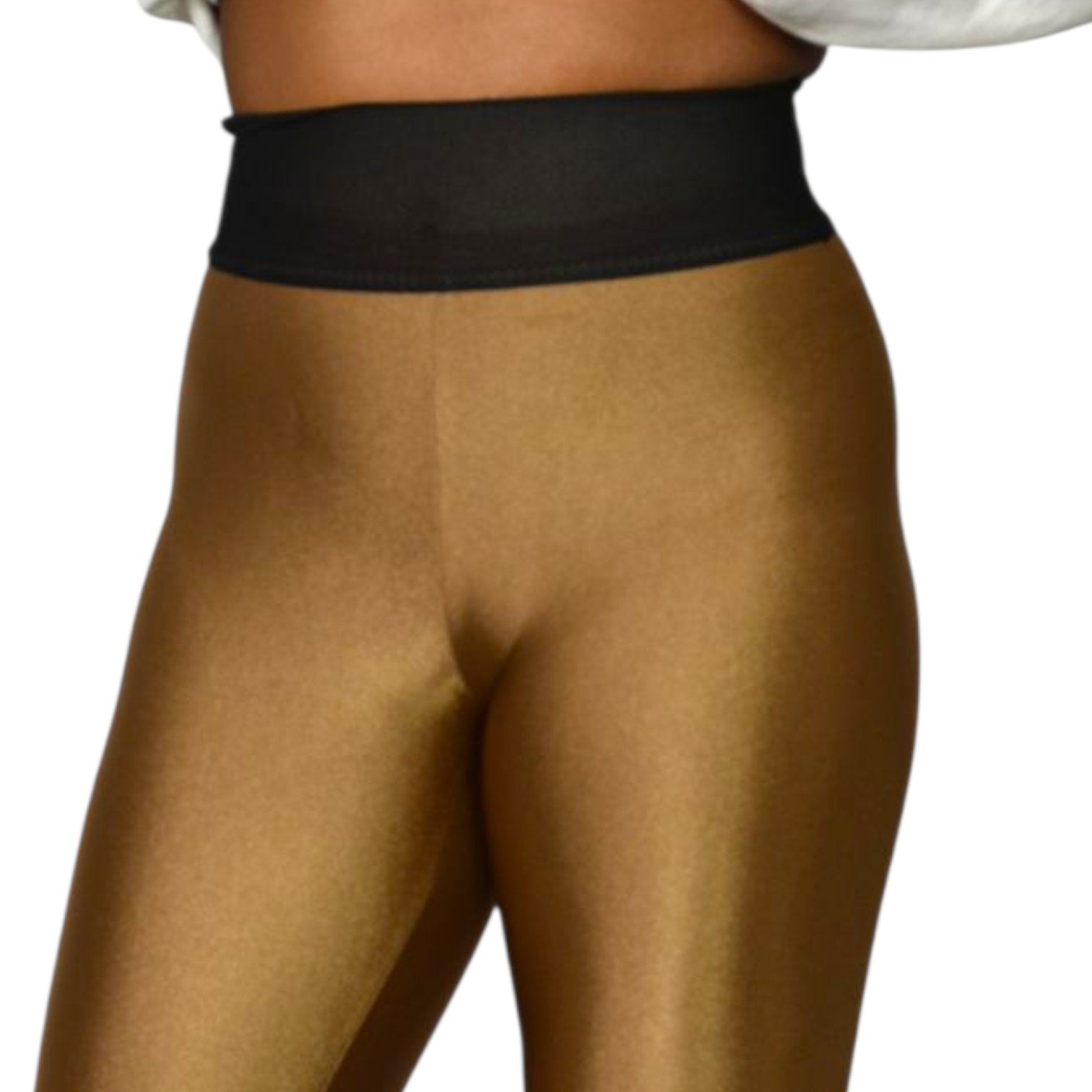 Koral Sonar Sprint Leggings Bronze Brown High Rise Shiny Full Length Ankle Small