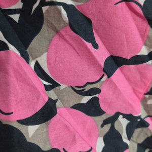 The Sang Fruit Floral Print Blouse Pink Cotton Poplin Statement Balloon Sleeves Top Small