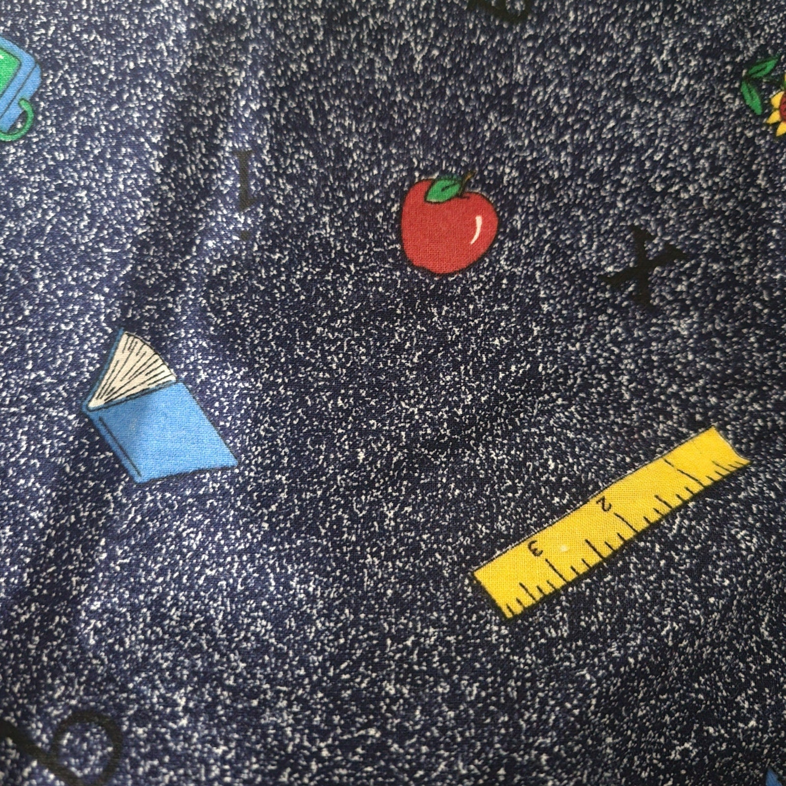 Homemade School Bus Teacher Vest Blue Kids Bus Button Front Cotton Novelty Waistcoat Small
