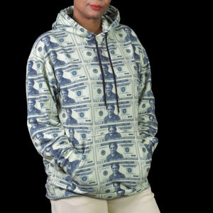 Harriet Tubman Twenty Dollar Bill Hoodie Green Phenomenal Woman Photorealistic Sweatshirt Hood Size Small