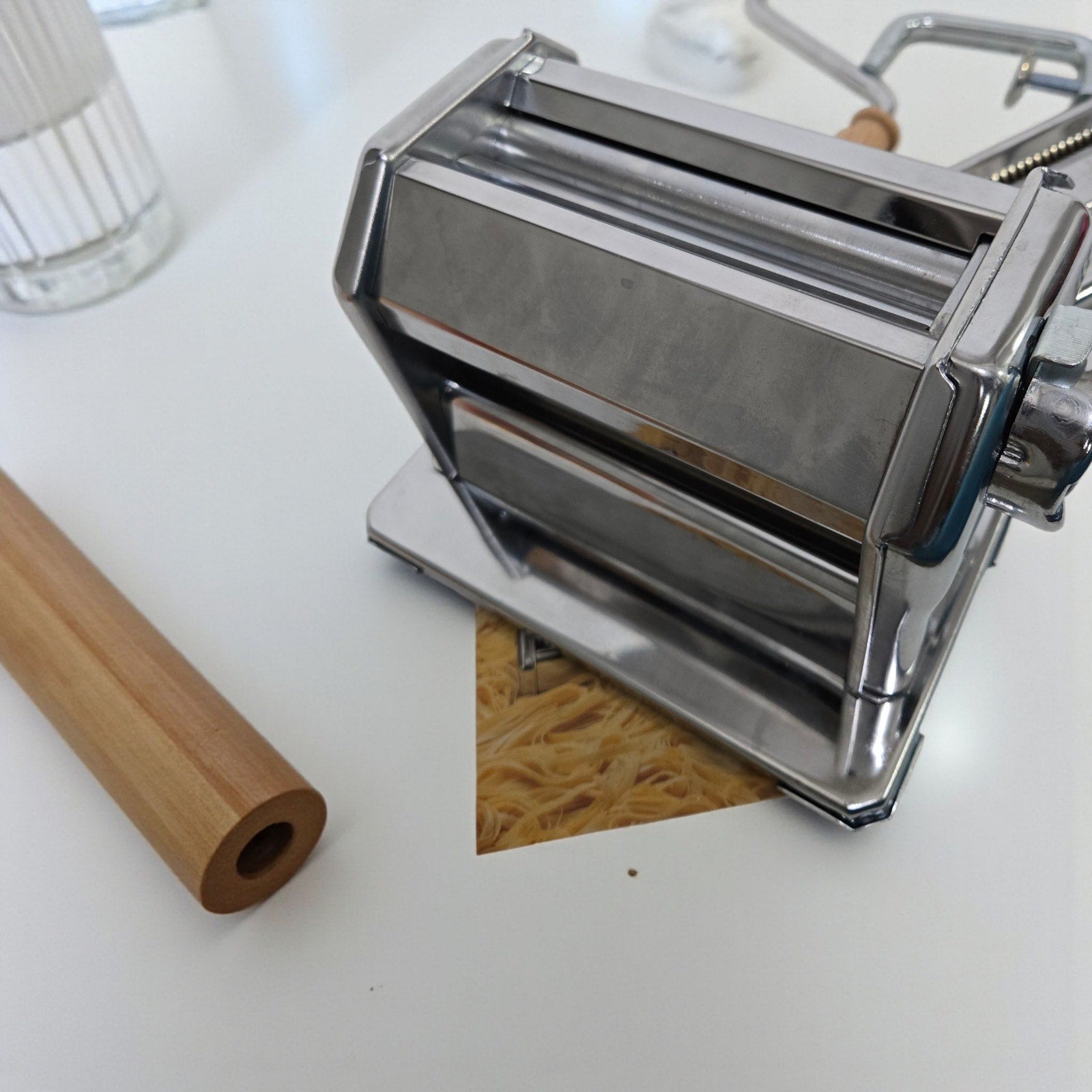 Imperia Tipo Lusso SP 150 Manual Pasta Maker Machine Made in Italy Heavy Duty Duplex Cutter Chrome