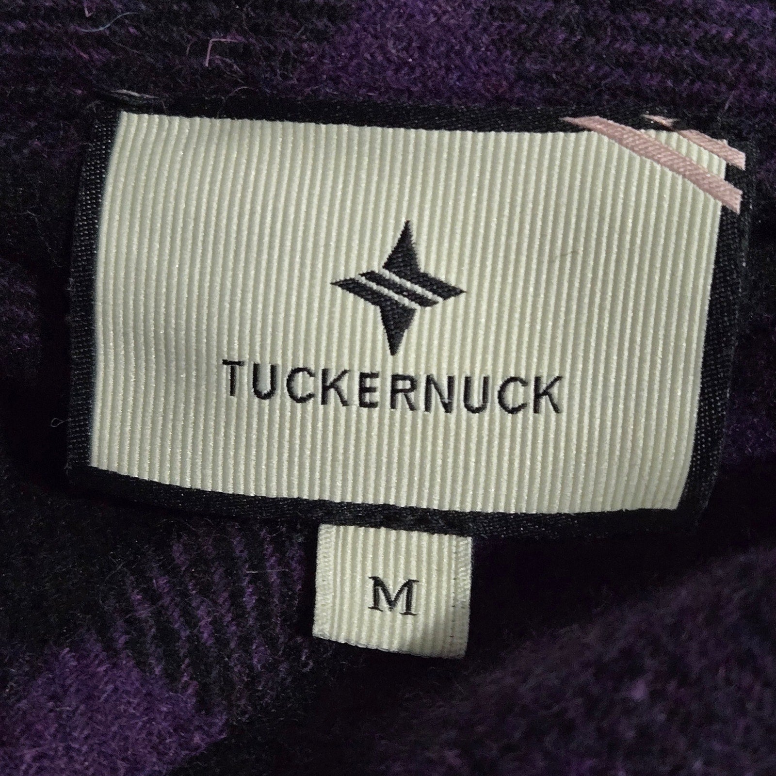 Tuckernuck Chandler Plaid Flannel Shirt Purple Aubergine Buffalo Check Western Yoke Snap Medium