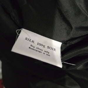 Catherine Regehr Silk Dress Black Wrap Taffeta Evening Formal Shawl Collar Crinoline Henri Bendel Medium