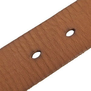 J Crew Belt Light Tan Cognac Brown Leather Classic Square Brass Buckle Classic XS