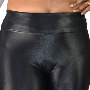 Koral Densonic Bike Shorts Black High Rise Activewear Training Shiny Shimmer Stretch Lycra Medium