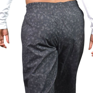 Gap Runaround Ankle Pants Black Leopard Tapered Pull On Elastic Lightweight Stretchy Casual Travel Medium