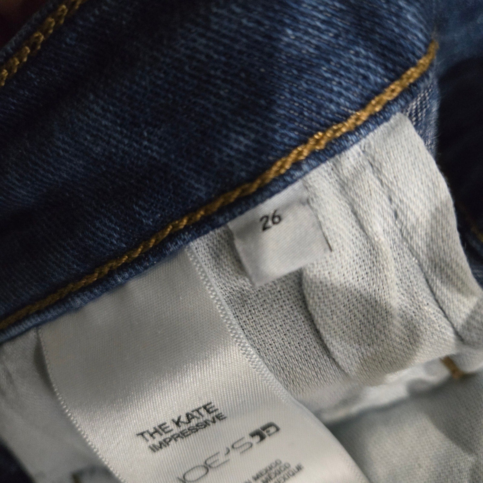 Joes The Kate Jeans Blue High Rise Wide Leg Retro Medium Wash Stretch Denim Impressive Trouser 26