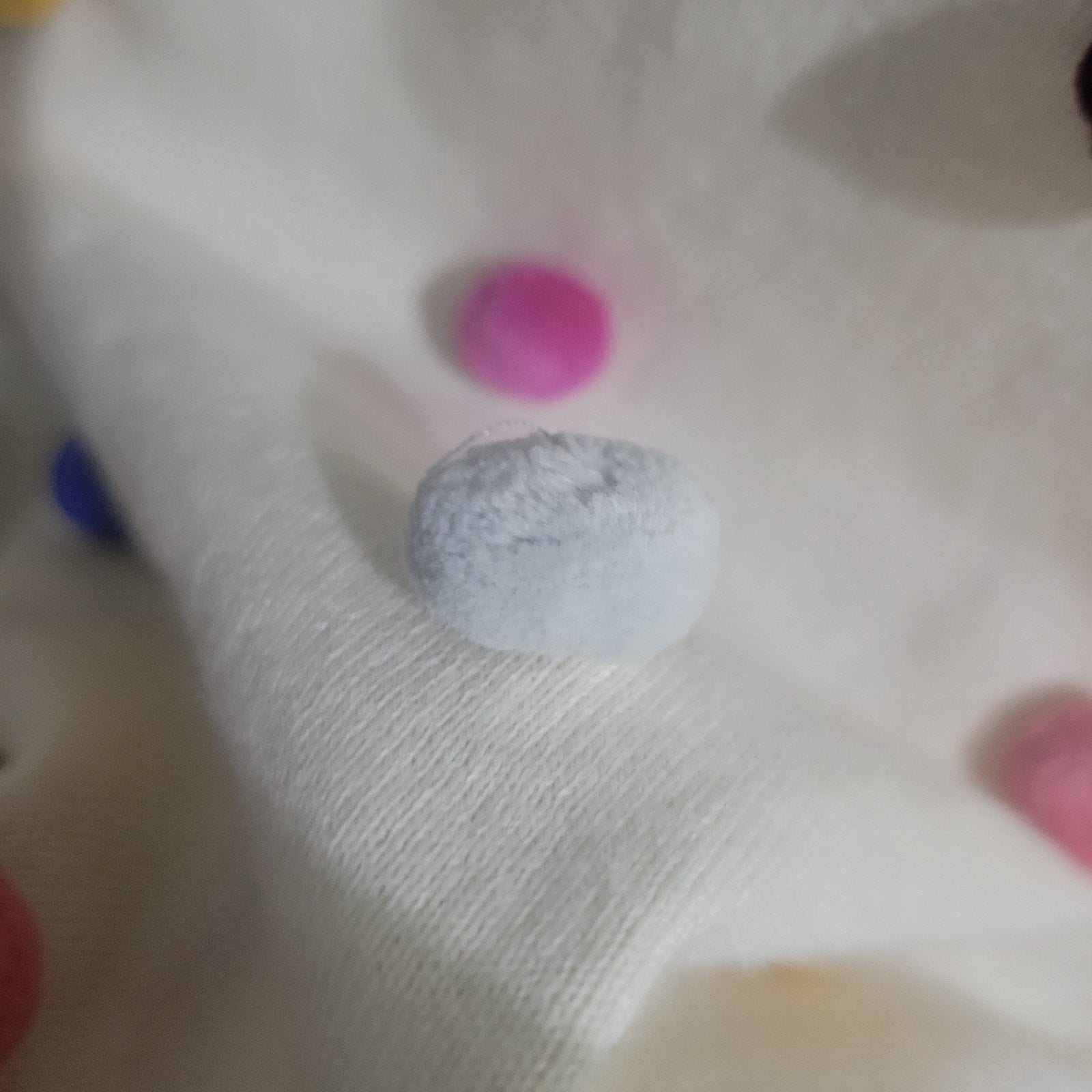 Kate Spade Pom Pom Sweater White Rainbow Colorful Short Sleeve Pullover Embellished Small