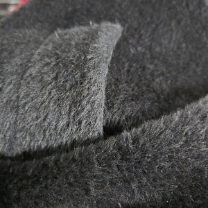 Cinzia Rocca Llama Faux Fur Coat Black Long Maxi Coat Side Slits Luxury Piacenza Wool Blend 2
